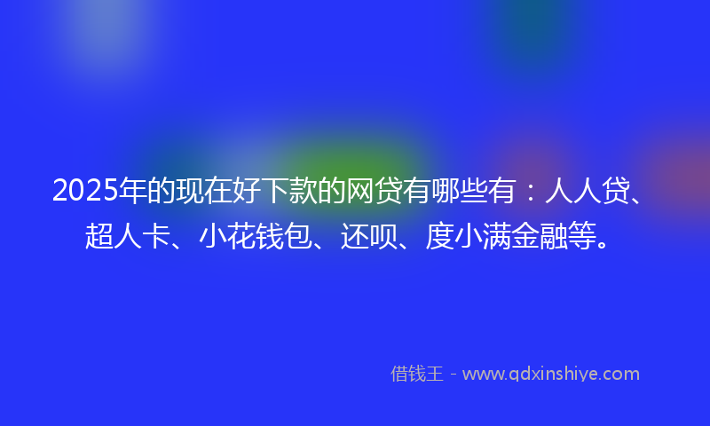 2025年的现在好下款的网贷有哪些有：人人贷、超人卡、小花钱包、还呗、度小满金融等。
