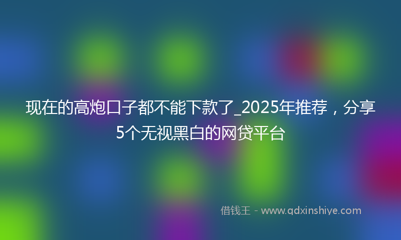 现在的高炮口子都不能下款了_2025年推荐，分享5个无视黑白的网贷平台