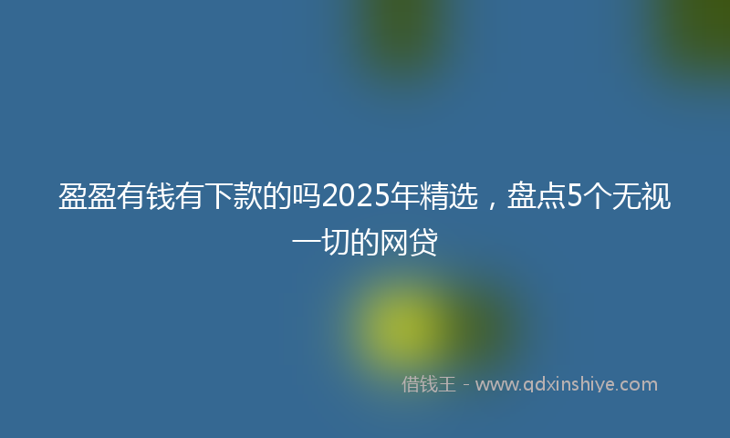 盈盈有钱有下款的吗2025年精选，盘点5个无视一切的网贷