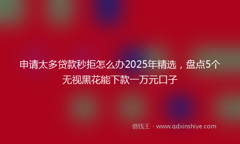 申请太多贷款秒拒怎么办2025年精选，盘点5个无视黑花能下款一万元口子