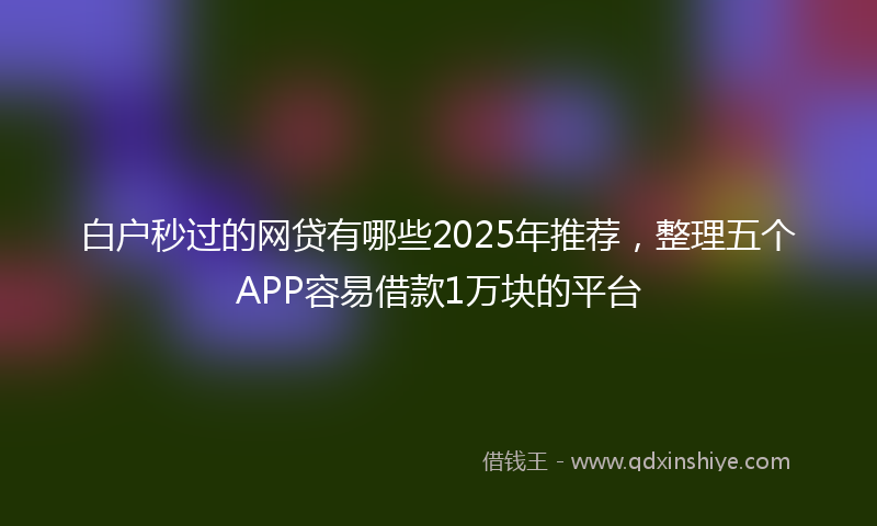白户秒过的网贷有哪些2025年推荐，整理五个APP容易借款1万块的平台