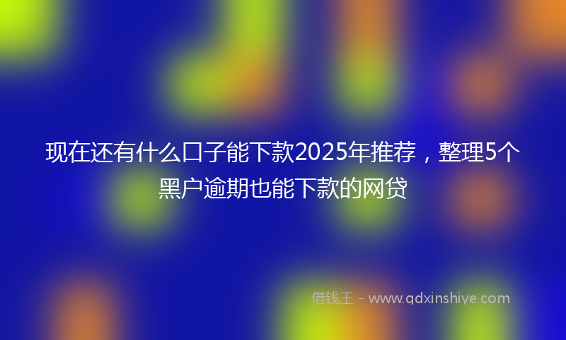 现在还有什么口子能下款2025年推荐，整理5个黑户逾期也能下款的网贷