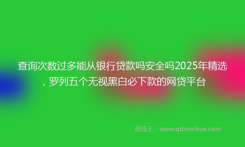 查询次数过多能从银行贷款吗安全吗2025年精选，罗列五个无视黑白必下款的网贷平台