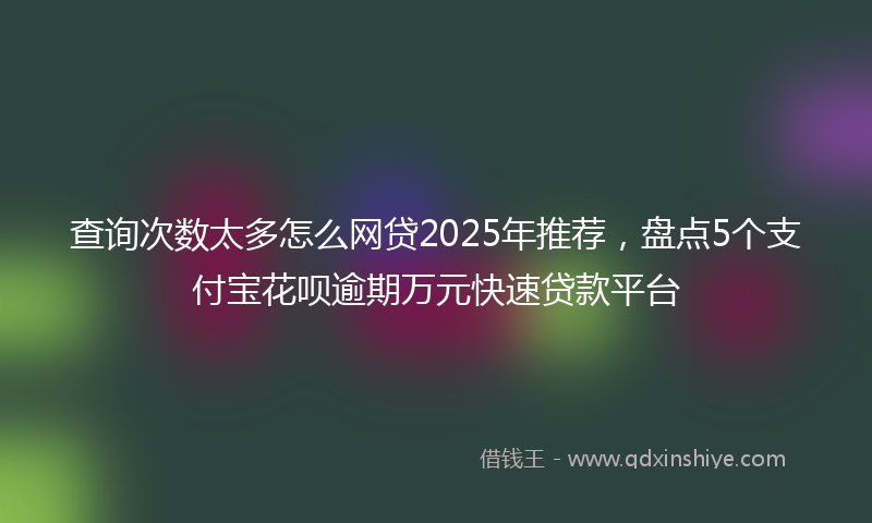 查询次数太多怎么网贷2025年推荐，盘点5个支付宝花呗逾期万元快速贷款平台