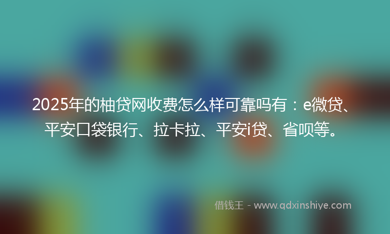 2025年的柚贷网收费怎么样可靠吗有：e微贷、平安口袋银行、拉卡拉、平安i贷、省呗等。