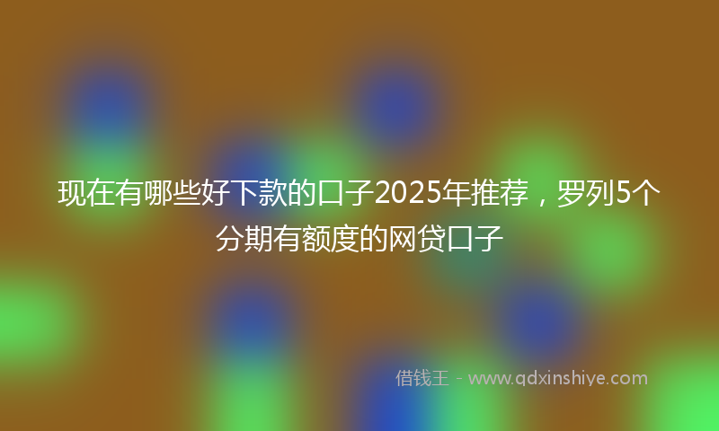 现在有哪些好下款的口子2025年推荐，罗列5个分期有额度的网贷口子
