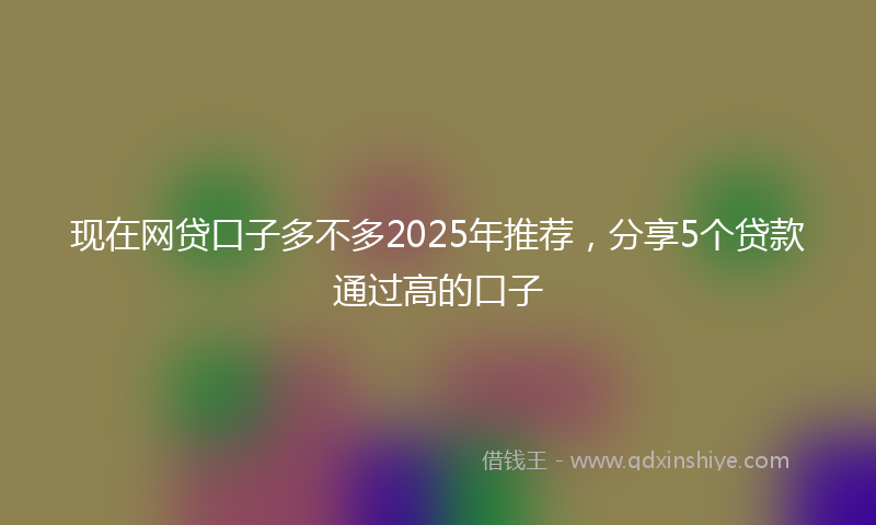 现在网贷口子多不多2025年推荐，分享5个贷款通过高的口子