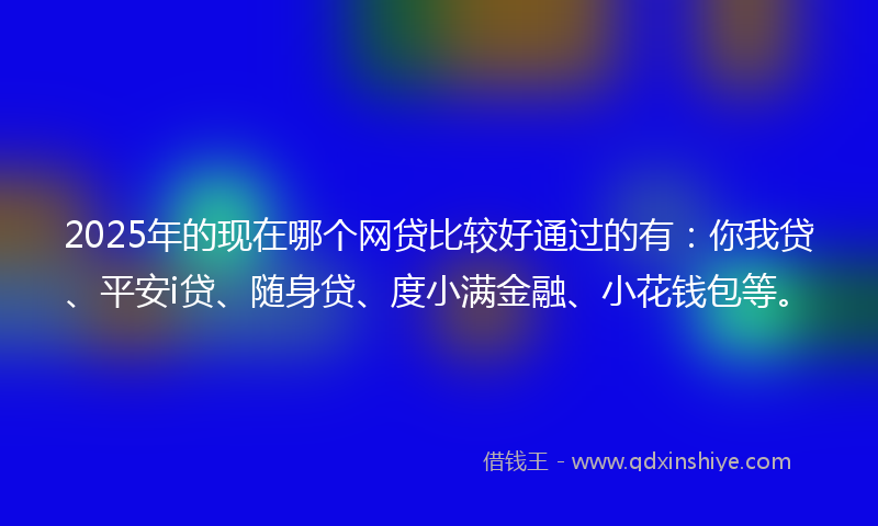 2025年的现在哪个网贷比较好通过的有：你我贷、平安i贷、随身贷、度小满金融、小花钱包等。
