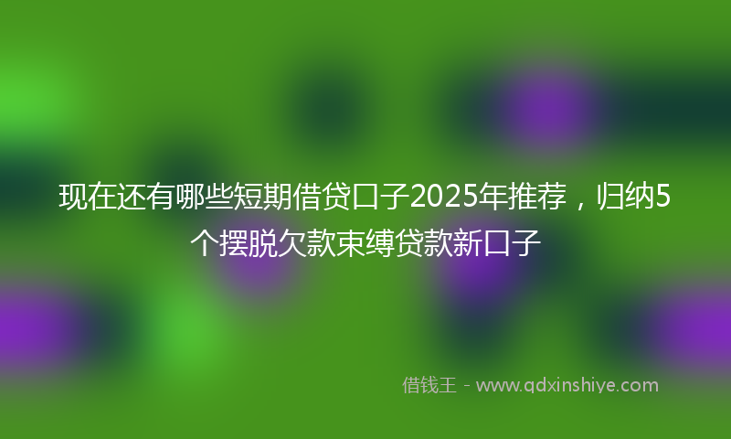 现在还有哪些短期借贷口子2025年推荐，归纳5个摆脱欠款束缚贷款新口子
