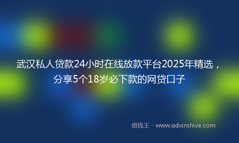武汉私人贷款24小时在线放款平台2025年精选，分享5个18岁必下款的网贷口子