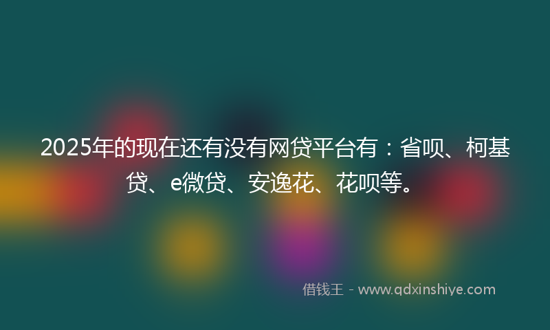 2025年的现在还有没有网贷平台有：省呗、柯基贷、e微贷、安逸花、花呗等。
