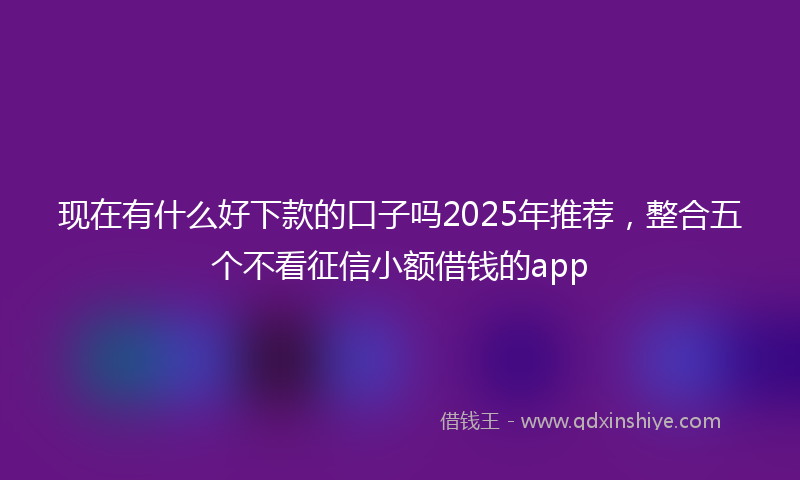 现在有什么好下款的口子吗2025年推荐，整合五个不看征信小额借钱的app