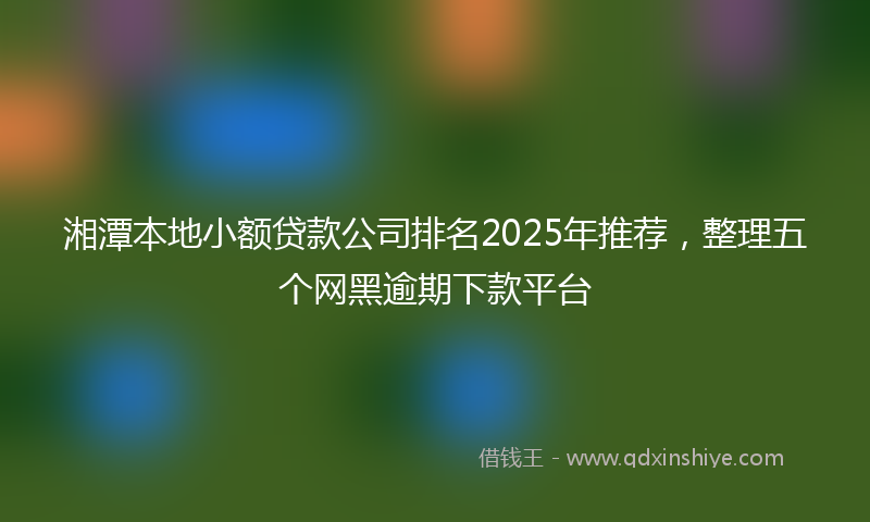 湘潭本地小额贷款公司排名2025年推荐，整理五个网黑逾期下款平台