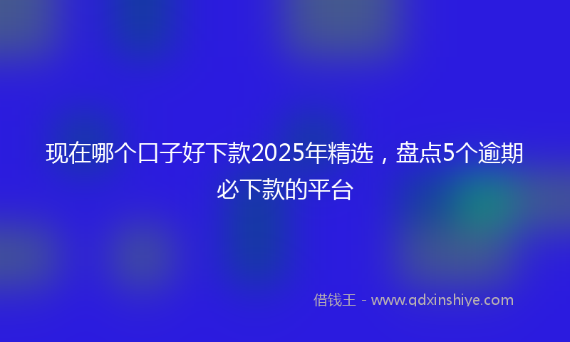 现在哪个口子好下款2025年精选，盘点5个逾期必下款的平台