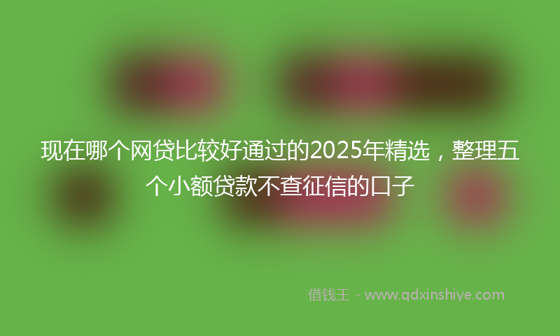 现在哪个网贷比较好通过的2025年精选，整理五个小额贷款不查征信的口子