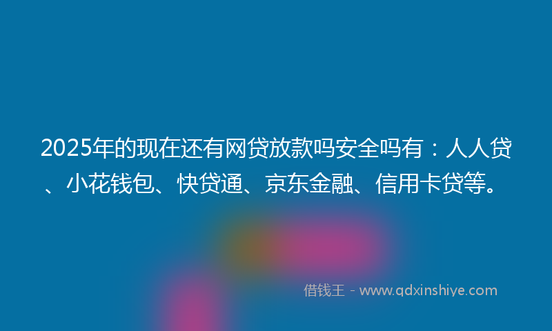 2025年的现在还有网贷放款吗安全吗有：人人贷、小花钱包、快贷通、京东金融、信用卡贷等。