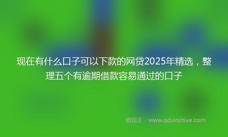 现在有什么口子可以下款的网贷2025年精选，整理五个有逾期借款容易通过的口子
