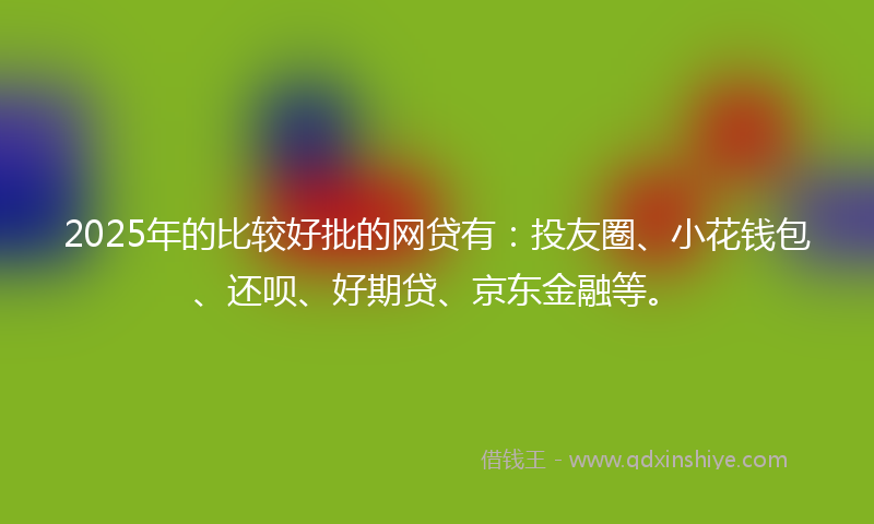 2025年的比较好批的网贷有：投友圈、小花钱包、还呗、好期贷、京东金融等。