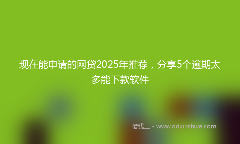 现在能申请的网贷2025年推荐，分享5个逾期太多能下款软件