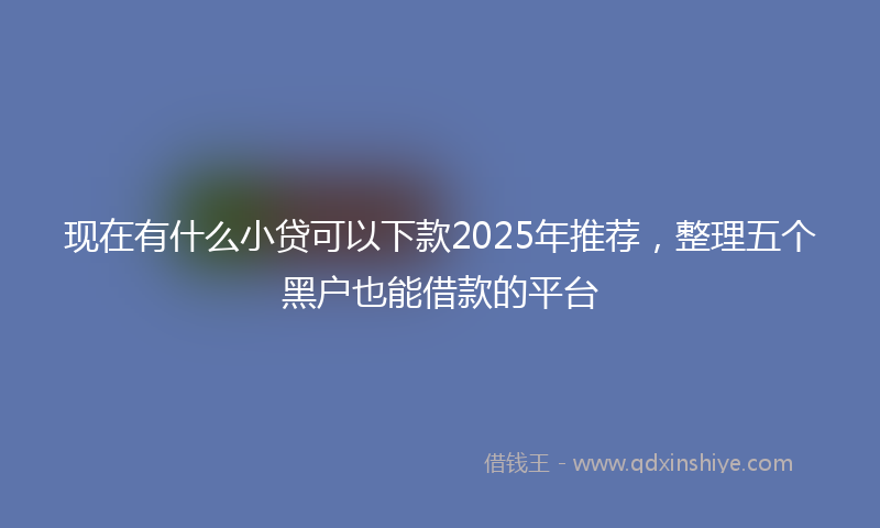 现在有什么小贷可以下款2025年推荐，整理五个黑户也能借款的平台
