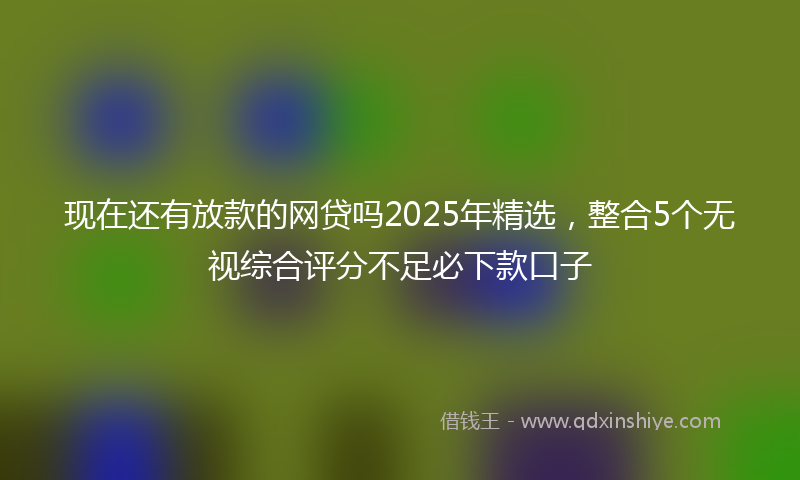 现在还有放款的网贷吗2025年精选，整合5个无视综合评分不足必下款口子