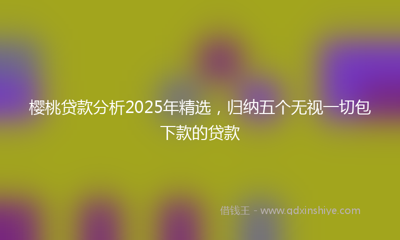 樱桃贷款分析2025年精选，归纳五个无视一切包下款的贷款