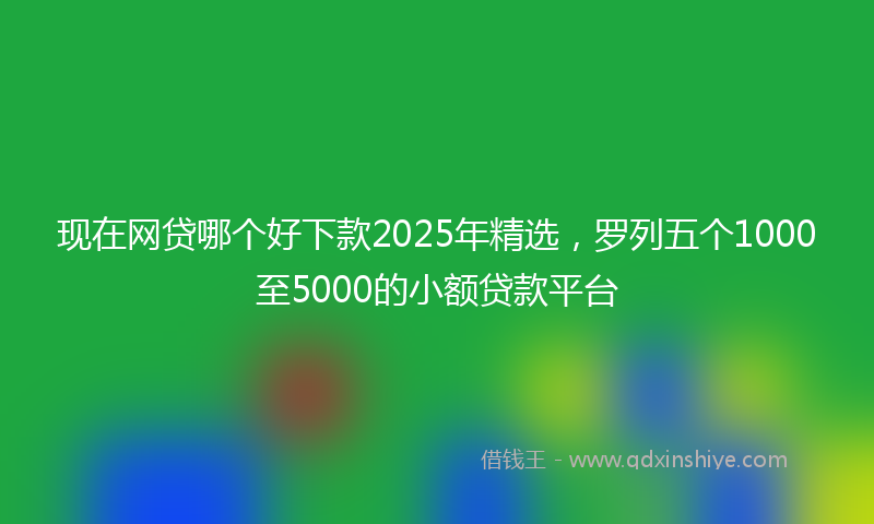 现在网贷哪个好下款2025年精选，罗列五个1000至5000的小额贷款平台