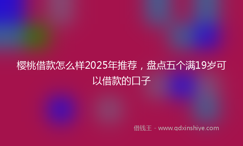 樱桃借款怎么样2025年推荐，盘点五个满19岁可以借款的口子