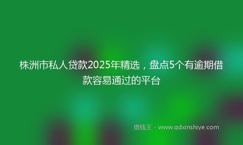 株洲市私人贷款2025年精选，盘点5个有逾期借款容易通过的平台