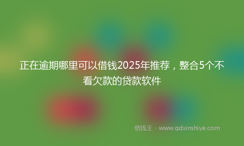 正在逾期哪里可以借钱2025年推荐，整合5个不看欠款的贷款软件