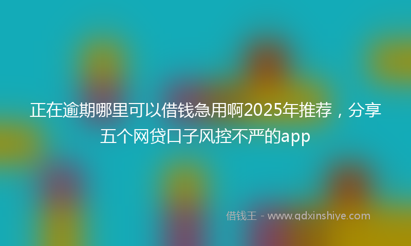 正在逾期哪里可以借钱急用啊2025年推荐，分享五个网贷口子风控不严的app