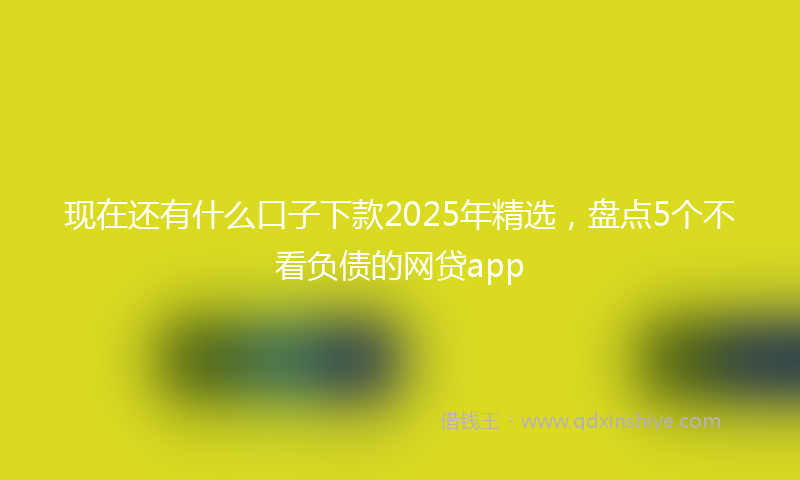 现在还有什么口子下款2025年精选，盘点5个不看负债的网贷app