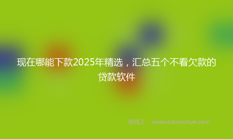 现在哪能下款2025年精选，汇总五个不看欠款的贷款软件