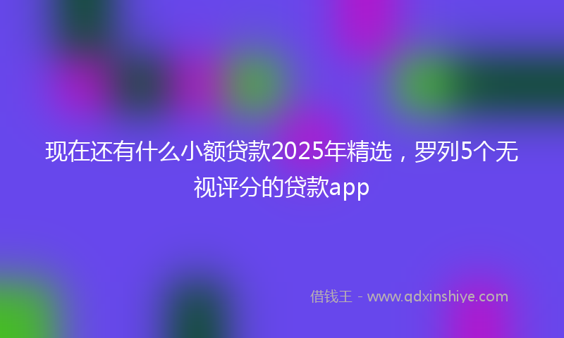 现在还有什么小额贷款2025年精选，罗列5个无视评分的贷款app