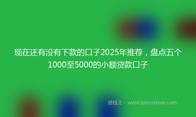 现在还有没有下款的口子2025年推荐，盘点五个1000至5000的小额贷款口子