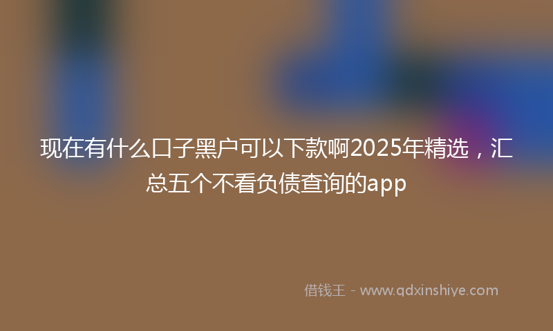 现在有什么口子黑户可以下款啊2025年精选，汇总五个不看负债查询的app