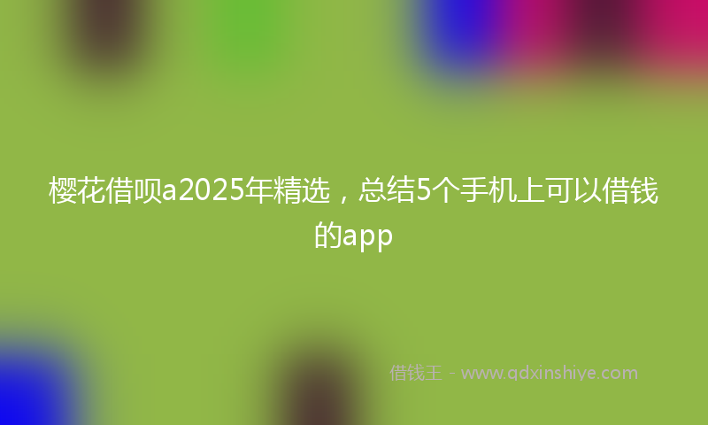 樱花借呗a2025年精选，总结5个手机上可以借钱的app