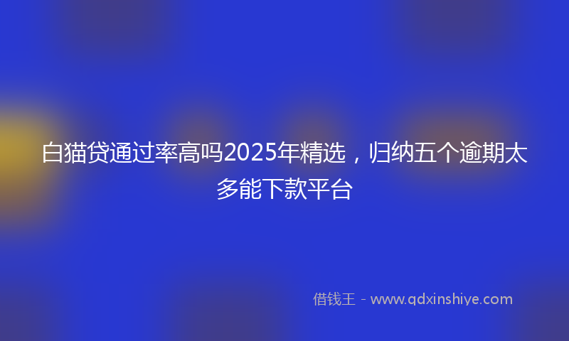 白猫贷通过率高吗2025年精选，归纳五个逾期太多能下款平台