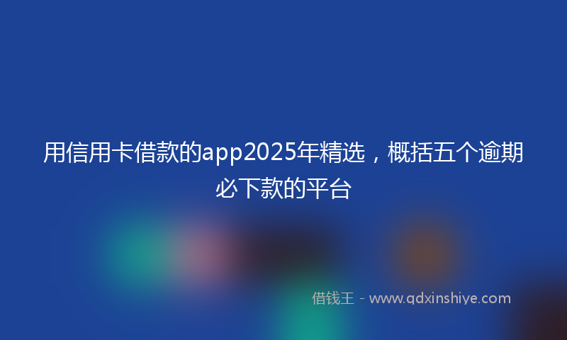 用信用卡借款的app2025年精选,概括五个逾期必下款的平台