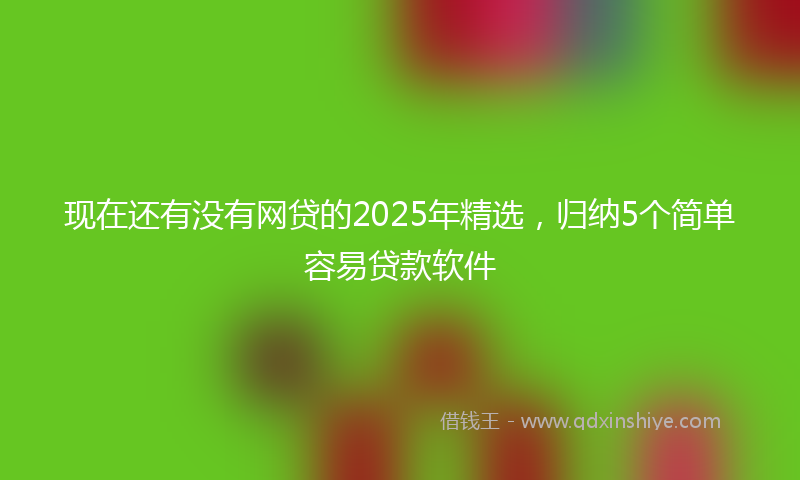 现在还有没有网贷的2025年精选，归纳5个简单容易贷款软件