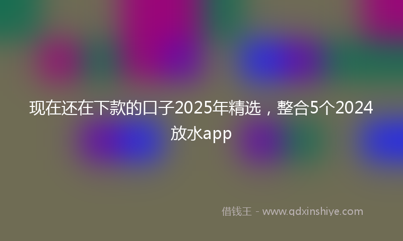 现在还在下款的口子2025年精选，整合5个2024放水app