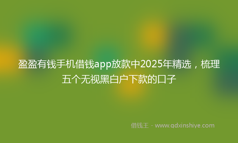 盈盈有钱手机借钱app放款中2025年精选，梳理五个无视黑白户下款的口子