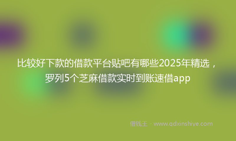 比较好下款的借款平台贴吧有哪些2025年精选，罗列5个芝麻借款实时到账速借app