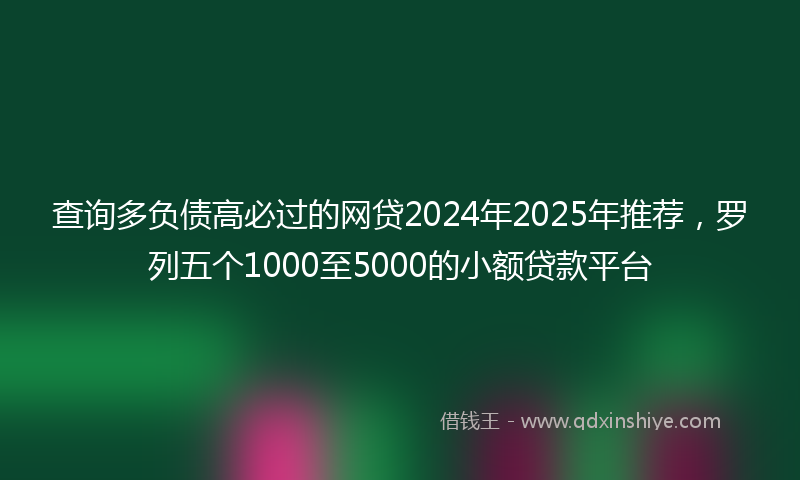 查询多负债高必过的网贷2024年2025年推荐，罗列五个1000至5000的小额贷款平台