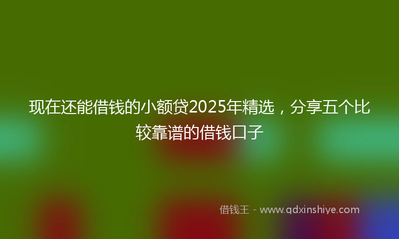 现在还能借钱的小额贷2025年精选，分享五个比较靠谱的借钱口子