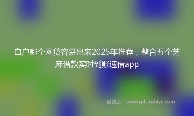 白户哪个网贷容易出来2025年推荐,整合五个芝麻借款实时到账速借app