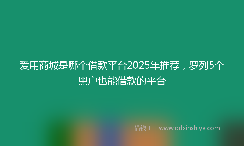 爱用商城是哪个借款平台2025年推荐，罗列5个黑户也能借款的平台