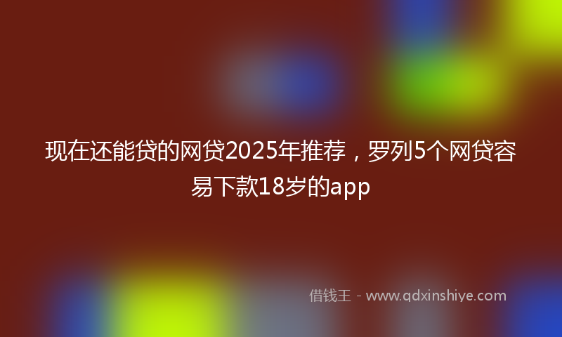 现在还能贷的网贷2025年推荐，罗列5个网贷容易下款18岁的app