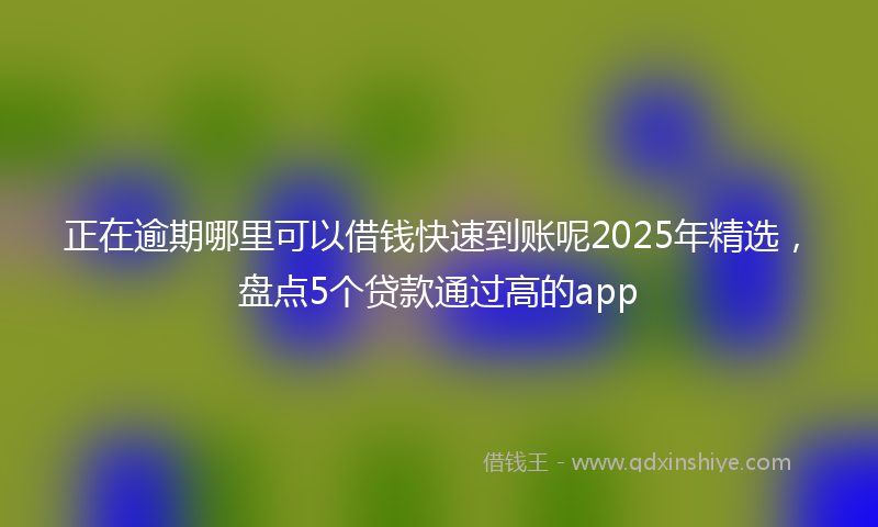 正在逾期哪里可以借钱快速到账呢2025年精选，盘点5个贷款通过高的app