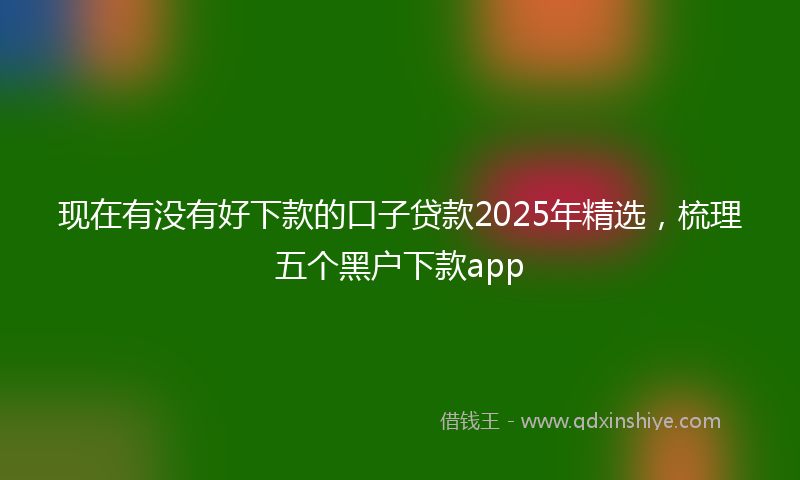 现在有没有好下款的口子贷款2025年精选，梳理五个黑户下款app